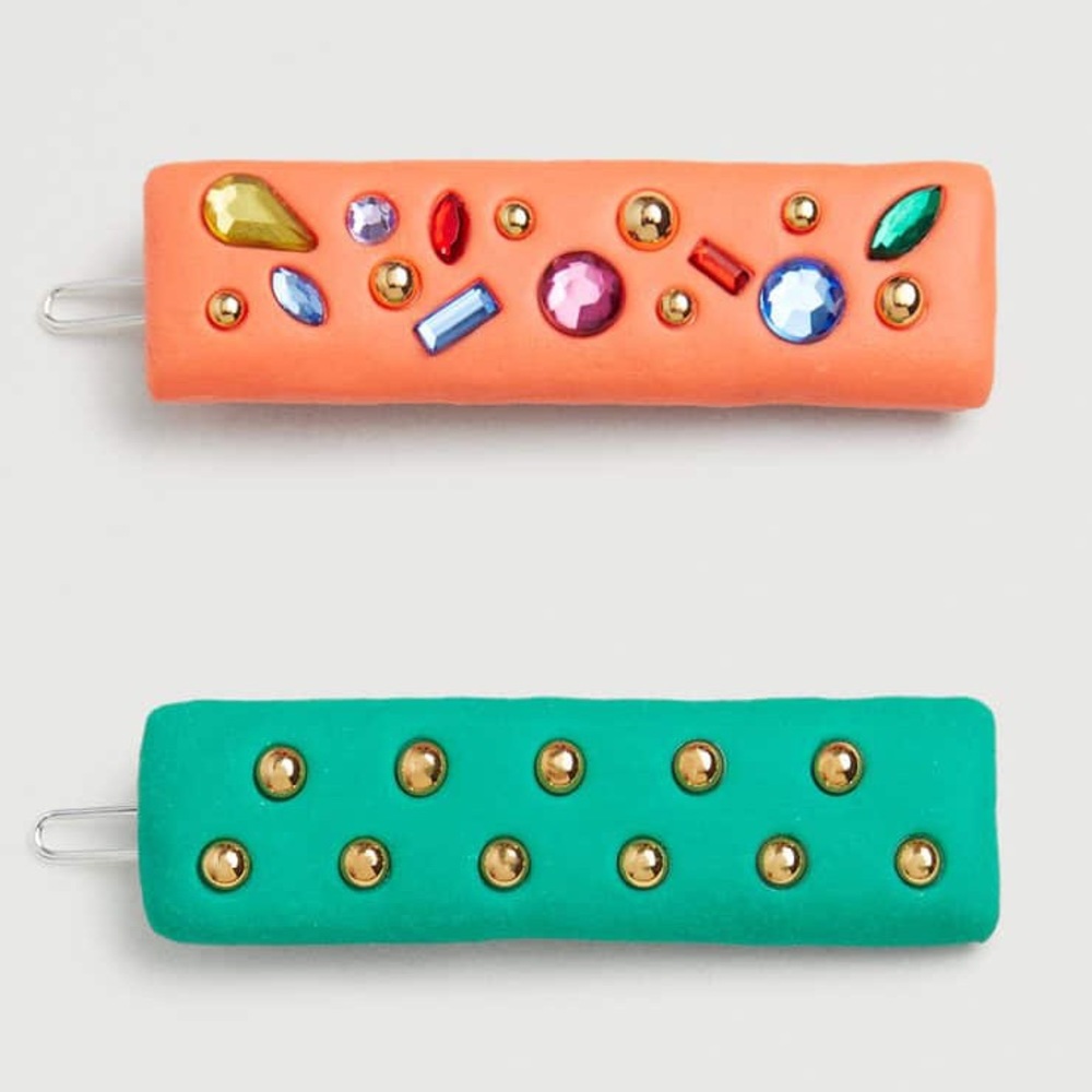 MANGO Hair Clips in Multi